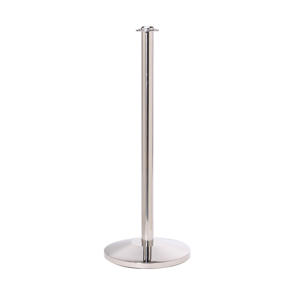 Queue Solutions RopeMaster 351, Flat Top, Sloped Base, Polished Stainless Steel PRF351-PS